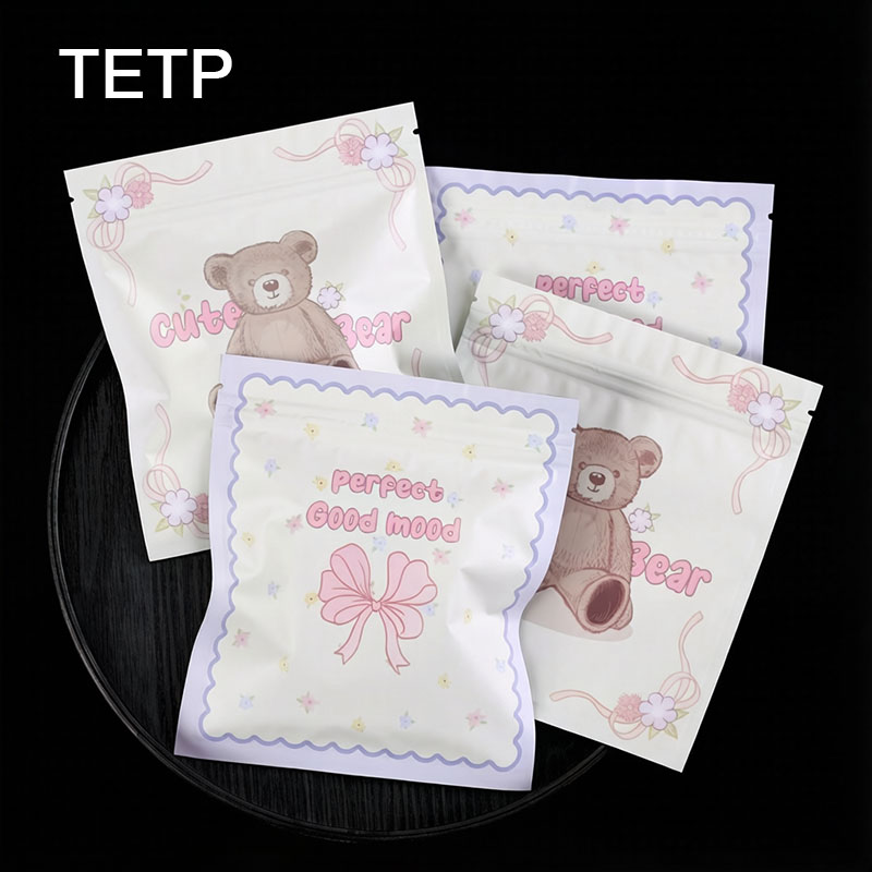 Food Day Snacks - TETP 100 Stück Cartoon-Aluminiumfolien-Verpackungsbeutel für Snacks,