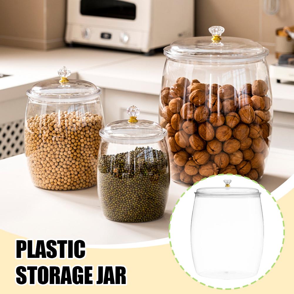 Food Snacks Candy - Große Transparente Plastikdose mit Luftdichtem Deckel,