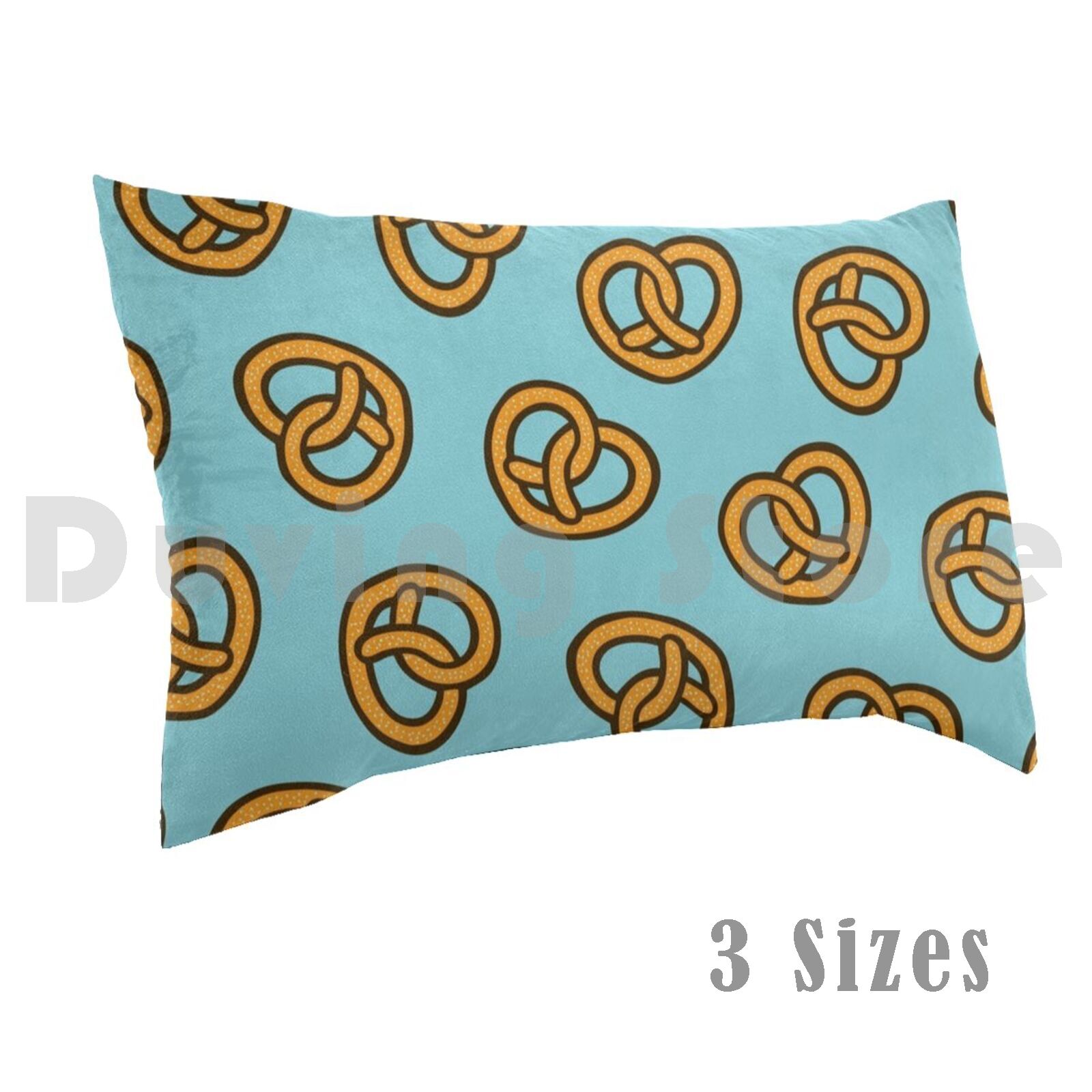 Foody Snacks - I Heart Pretzels Pattern Kissenbezug, bedruckt,