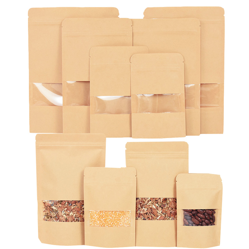 Food Day Snacks - 20/50 stücke Kraft Papier Zip-Lock Beutel