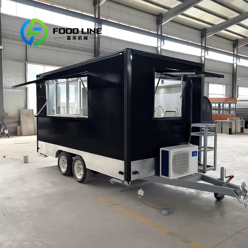 Food Truck With Snacks - Maßgefertigter Mobiler Küchenanhänger für den Außenbereich,